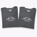 Custom Embroidered Skeleton Heart Roman Numeral Matching T-shirts for Couples