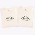 Custom Embroidered Skeleton Heart Roman Numeral Matching T-shirts for Couples