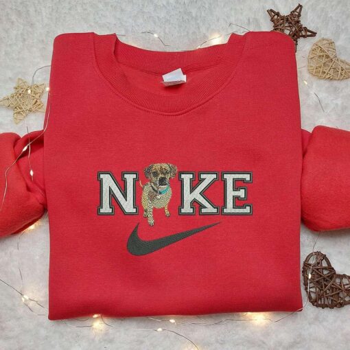 Airedale Terrier x Nike Embroidered Shirt Animal Embroidered Shirt Custom Nike Embroidered Shirt