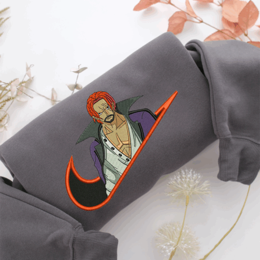 Akagami Shanks Swoosh Nike Embroidered Sweatshirt, Nike Movie Inspired, Best Gifts Idea For Him Her - Image 5