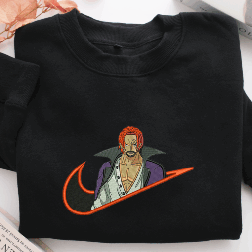 Akagami Shanks Swoosh Nike Embroidered Sweatshirt, Nike Movie Inspired, Best Gifts Idea For Him Her - Image 3