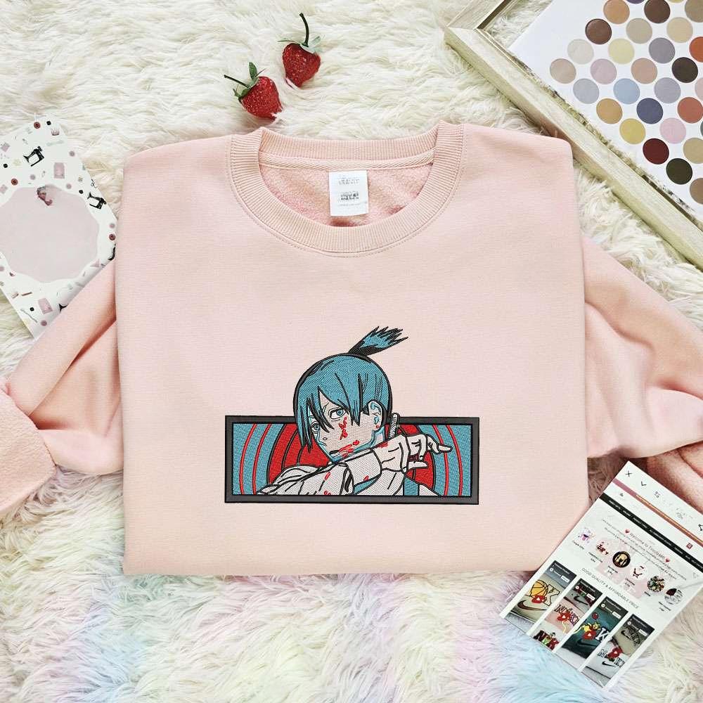 Aki Hayakawa Chainsaw Man Anime Embroidered Shirt , Anime Embroidered T-shirt Sweatshirt Hoodie, Inspired Anime Movie, Best Gift for Anime Fans