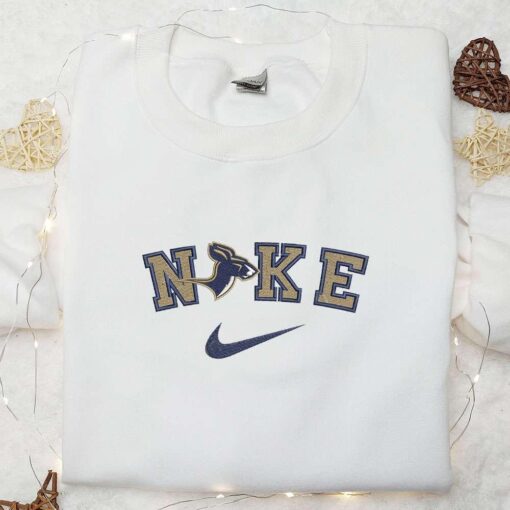 Akron Zips x Nike Embroidered Shirt NCAA Sports Embroidered Hoodie Best Gift Idea