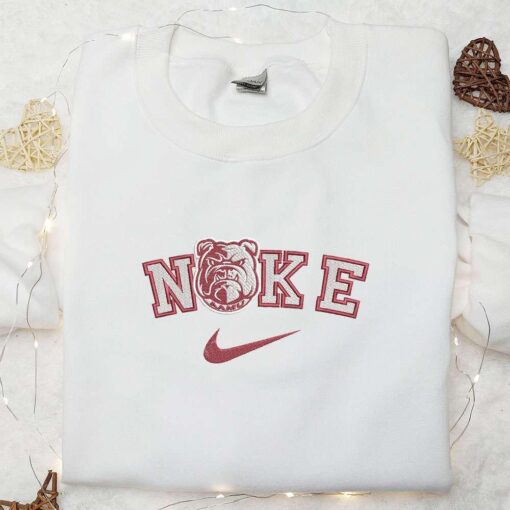 Alabama Bulldogs x Nike Embroidered Shirt NCAA Sports Embroidered Hoodie Best Gift Idea