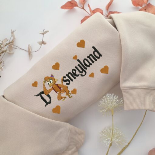 Aladdin Abu Disneyland Embroidery, Disneyland Embroidered Sweatshirt, Movie Disney Inspired, Best Gifts Idea For Him Her