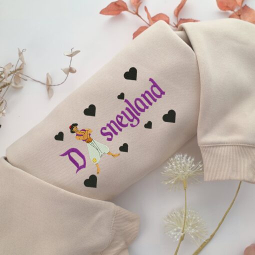 Aladdin Disneyland Embroidery, Disneyland Embroidered Sweatshirt, Movie Disney Inspired, Best Gifts Idea For Him Her