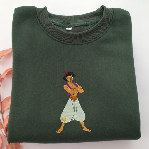 Aladdin Embroidery, Disneyland Embroidered Sweatshirt, Movie Disney Inspired, Best Gifts Idea For Him Her - Image 3