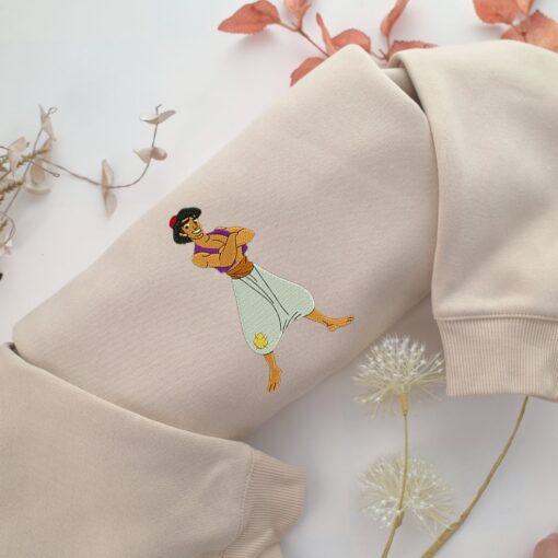 Aladdin Embroidery, Disneyland Embroidered Sweatshirt, Movie Disney Inspired, Best Gifts Idea For Him Her