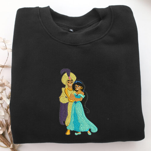 Aladdin & Jasmine Embroidery, Disneyland Embroidered Sweatshirt, Movie Disney Inspired, Best Gifts Idea For Him Her - Image 5