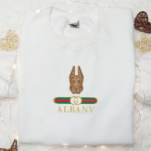 Albany Great Danes x Gucci Embroidered Shirt NCAA Sports Embroidered Hoodie Best Gift Idea