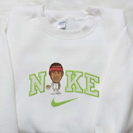 Allen Iverson x Nike Embroidered Shirt NBA Embroidered Shirt Unique Gifts for Sports Fans