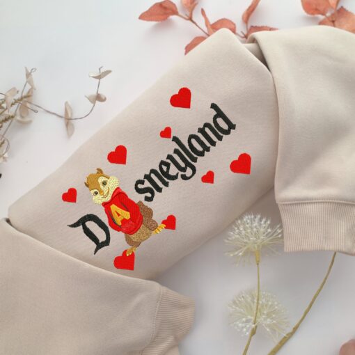 Alvin Seville Disneyland Embroidery, Disneyland Embroidered Sweatshirt, Movie Disney Inspired, Best Gifts Idea For Him Her