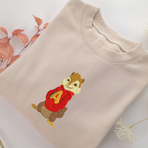 Alvin Seville Embroidery, Disneyland Embroidered Sweatshirt, Movie Disney Inspired, Best Gifts Idea For Him Her