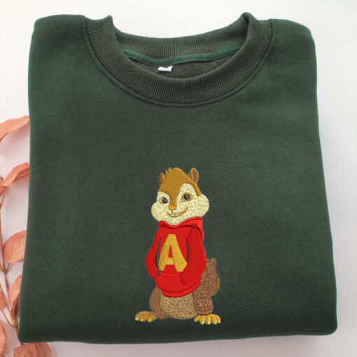 Alvin Seville Embroidery, Disneyland Embroidered Sweatshirt, Movie Disney Inspired, Best Gifts Idea For Him Her - Image 3