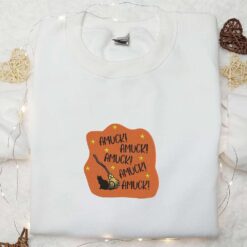 Amuck Amuck Amuck Amuck Amuck Embroidered Sweatshirt Halloween Embroidered Hoodie Best Halloween Gifts