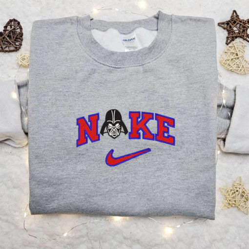 Anakin Skywalker Helmet x Nike Cartoon Embroidered Shirt Star Wars Embroidered Shirt Nike Inspired Embroide