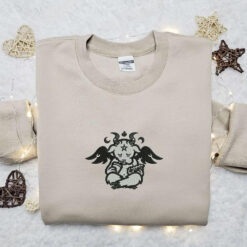 Angel Cow Embroidered Shirt Halloween Embroidered Hoodie Best Halloween Gifts