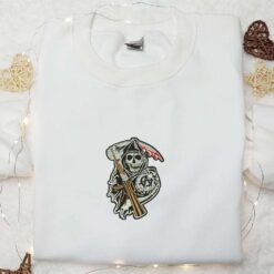 Angel of Death Embroidered Shirt Halloween Embroidered Hoodie Best Halloween Gifts