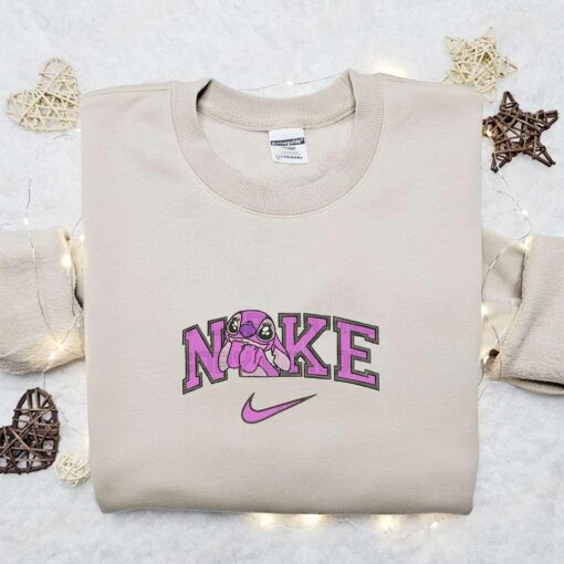 Angel x Nike Embroidered Shirt Disney Lilo And Stitch Embroidered Hoodie Best Gift Idea