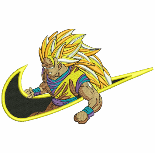 Angry Goku Swoosh Nike Embroidered Sweatshirt, Nike Movie Inspired, Best Gifts Idea For Him Her