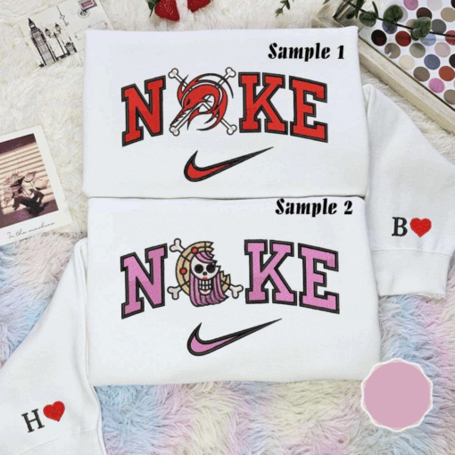 Arlong And Bonney Pirate Logo One Piece Anime Embroidered Couples Shirts, Best Gift for Anime Fans