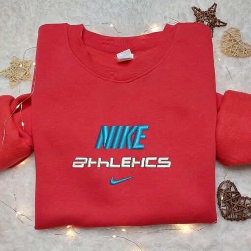 Athletics x Nike Embroidered Shirt Sports Embroidered Shirt Nike Inspired Embroidered Hoodie