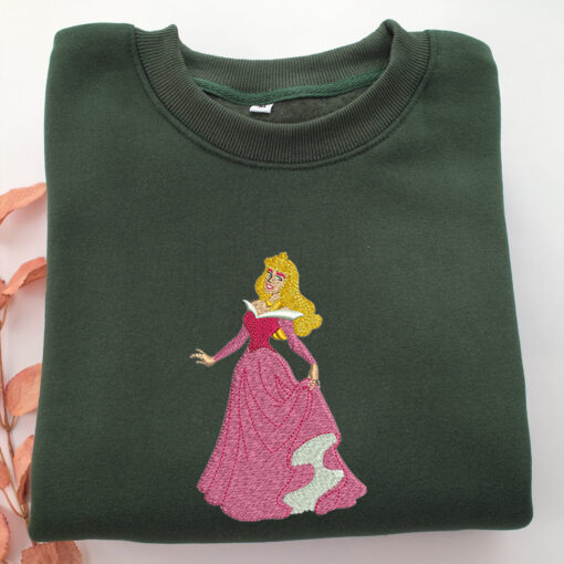 Aurora Embroidery, Disneyland Embroidered Sweatshirt, Movie Disney Inspired, Best Gifts Idea For Him Her - Image 3