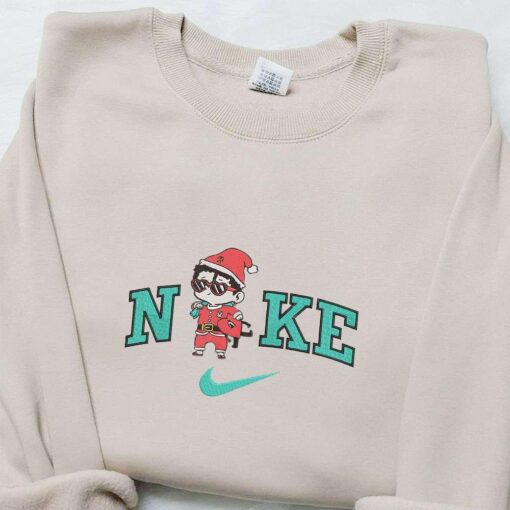 Baby Betino Santa and Bad Bunny Christmas x Nike Embroidered Sweatshirt Christmas Embroidered Shirt Best Christmas Gift Ideas