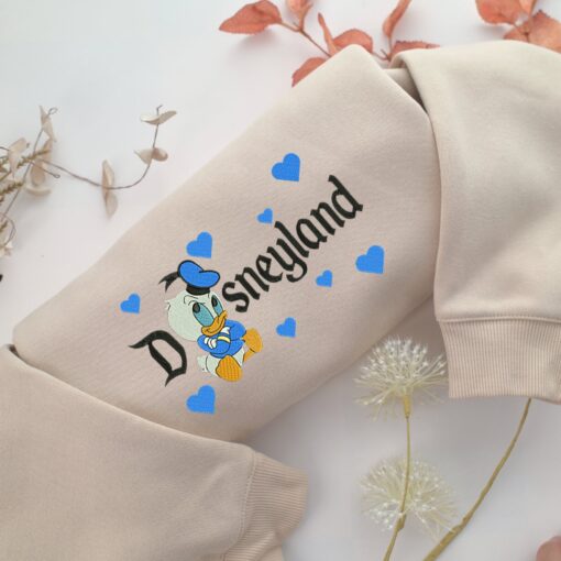 Baby Donald Duck Disneyland Embroidery, Disneyland Embroidered Sweatshirt, Movie Disney Inspired, Best Gifts Idea For Him Her