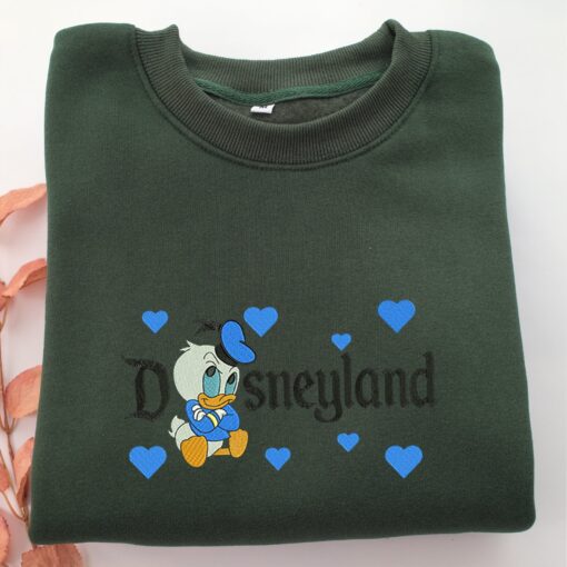 Baby Donald Duck Disneyland Embroidery, Disneyland Embroidered Sweatshirt, Movie Disney Inspired, Best Gifts Idea For Him Her - Image 3