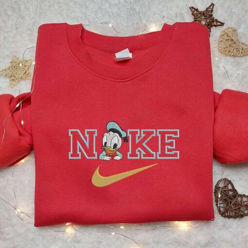 Baby Donald Duck x Nike Embroidered Hoodie Donald Duck Disney Embroidered Shirt Nike Inspired Embroidered Shirt
