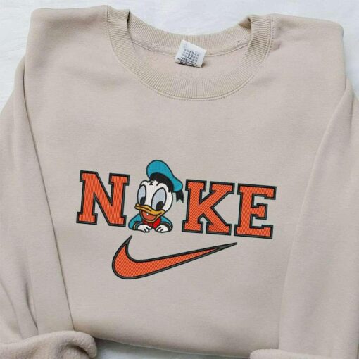 Baby Donald Duck x Nike Embroidered Sweatshirt Mickey Mouse Embroidered Shirt Nike Inspired Embroidered Shirt
