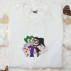 Baby Joker and Harley Quinn Embroidered Sweatshirt The Nightmare Before Christmas Embroidered Hoodie Best Halloween Gifts Ideas