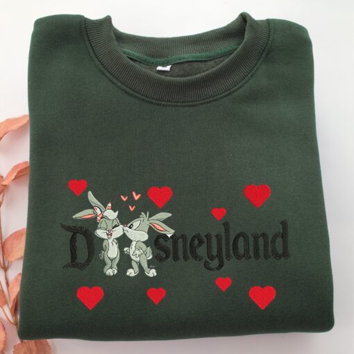 Baby Lola with Baby Bugs Disneyland Embroidery, Disneyland Embroidered Sweatshirt, Movie Disney Inspired, Best Gifts Idea For Him Her - Image 3