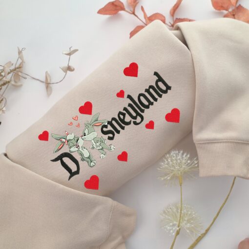 Baby Lola with Baby Bugs Disneyland Embroidery, Disneyland Embroidered Sweatshirt, Movie Disney Inspired, Best Gifts Idea For Him Her