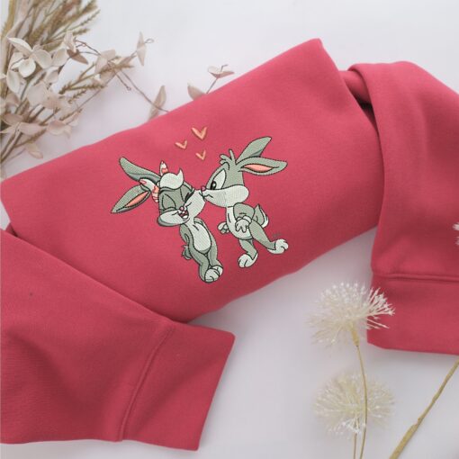 Baby Lola with Baby Bugs Embroidery, Disneyland Embroidered Sweatshirt, Movie Disney Inspired, Best Gifts Idea For Him Her - Image 4