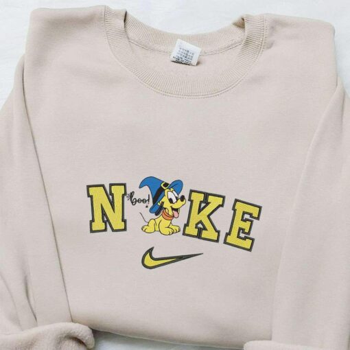Baby Pluto Witch x Nike Embroidered Sweatshirt Walt Disney Characters Embroidered Shirt Best Halloween Gift Ideas