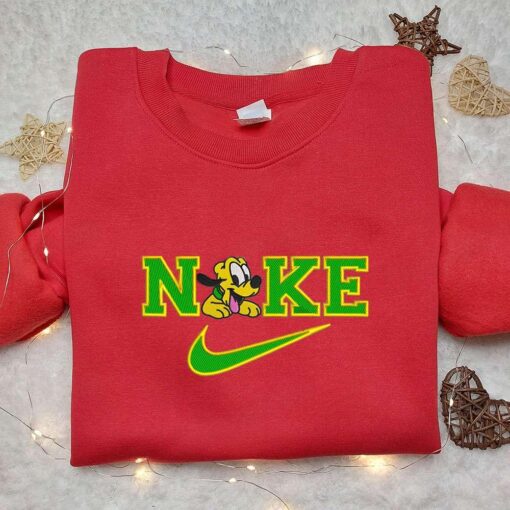 Baby Pluto x Nike Embroidered Sweatshirt Mickey Mouse Disney Embroidered Shirt Nike Inspired Embroidered Shirt