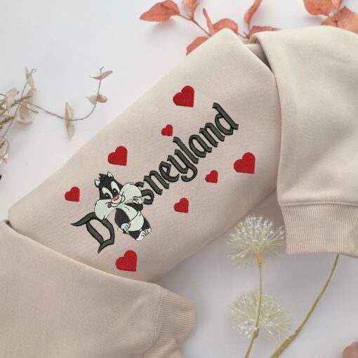 Baby Sylvester Disneyland Embroidery, Disneyland Embroidered Sweatshirt, Movie Disney Inspired, Best Gifts Idea For Him Her