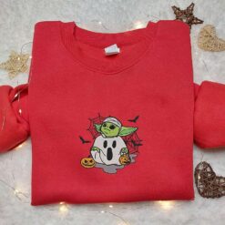 Baby Yoda Halloween Embroidered Shirt Star Wars Movie Halloween Embroidered Shirt Best Halloween Gift Ideas
