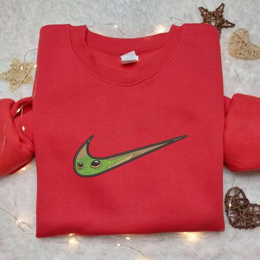 Baby Yoda Nike Swoosh Embroidered Shirt Star Wars Embroidered Shirt Nike Inspired Embroidered Shir