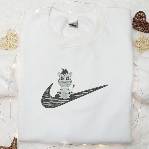 Baby Zebra Cartoon Embroidered Shirt, Animal Lover, Best Gift For Family