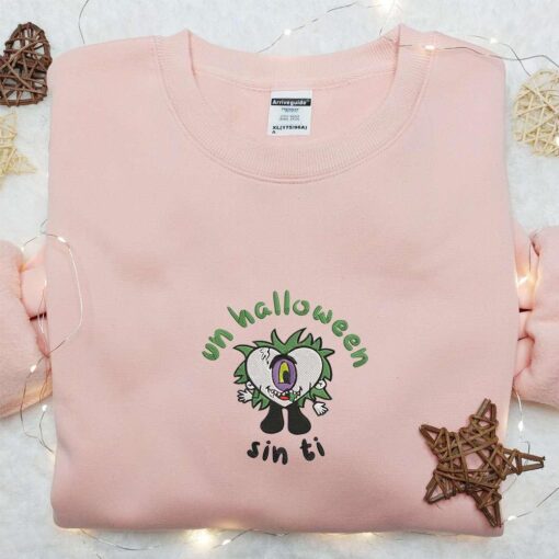 Bad Bunny Beetlejuice Un Halloween Sin Ti Embroidered Sweatshirt Celebrity Embroidered Hoodie Halloween Embroidered Shirt