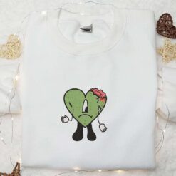 Bad Bunny Broken Brain Embroidered Sweatshirt Halloween Embroirdered Shirt Best Gifts for Family
