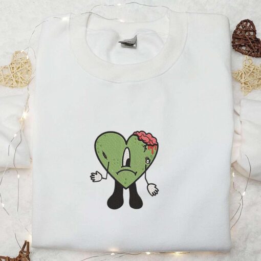 Bad Bunny Broken Brain Embroidered Sweatshirt Halloween Embroirdered Shirt Best Gifts for Family