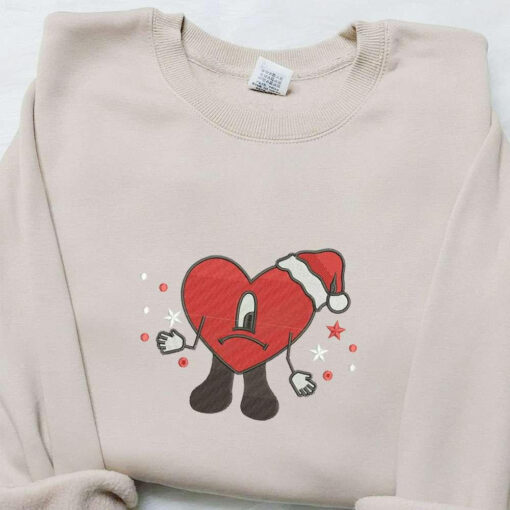Bad Bunny Santa Embroidered Shirt Christmas Embroidered Hoodie Best Gifts For Family