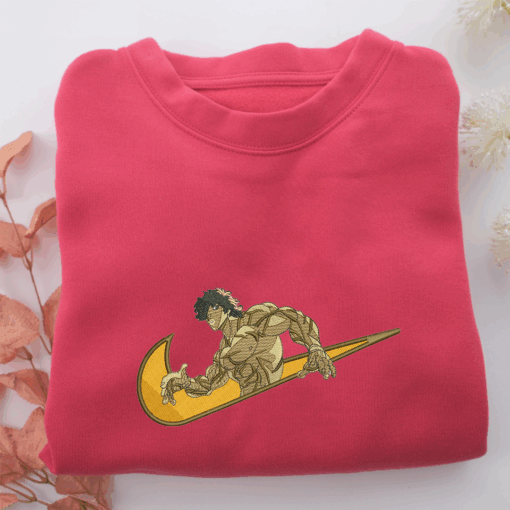 Baki Hanma Swoosh Nike Embroidered Sweatshirt, Nike Movie Inspired, Best Gifts Idea For Him Her - Image 5