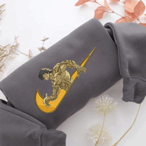 Baki Hanma Swoosh Nike Embroidered Sweatshirt, Nike Movie Inspired, Best Gifts Idea For Him Her - Image 4