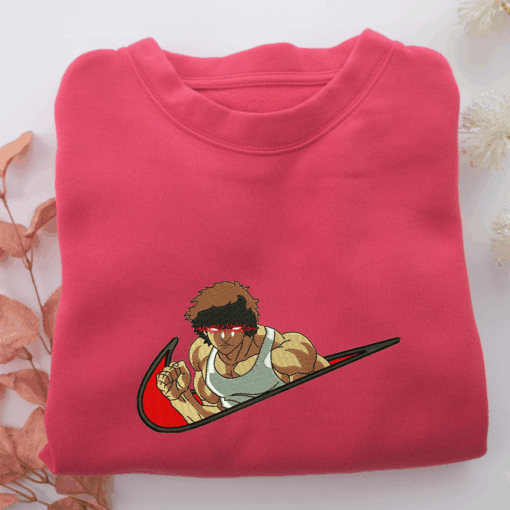 Baki Hanma Swoosh v1 Nike Embroidered Sweatshirt, Nike Movie Inspired, Best Gifts Idea For Him Her - Image 5
