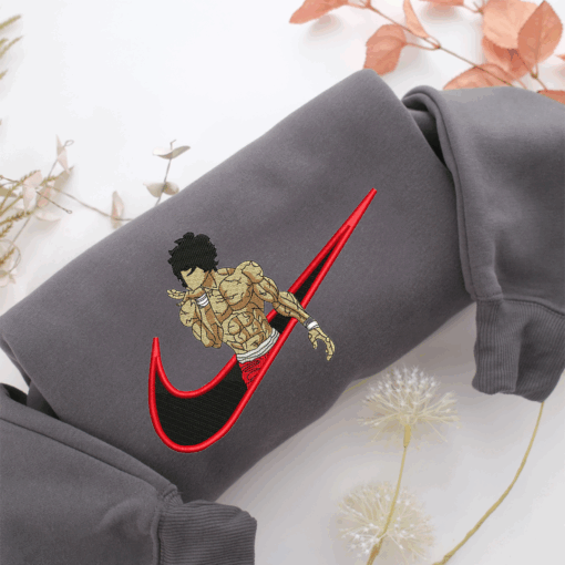 Baki Hanma Swoosh v2 Nike Embroidered Sweatshirt, Nike Movie Inspired, Best Gifts Idea For Him Her - Image 4